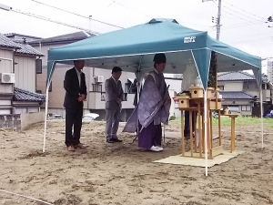 田中町 地鎮祭の様子